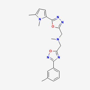 1-[5-(1,5-dimethyl-1H-pyrrol-2-yl)-1,3,4-oxadiazol-2-yl]-N-methyl-N-{[3-(3-methylphenyl)-1,2,4-oxadiazol-5-yl]methyl}methanamine