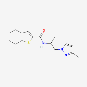 N-[1-methyl-2-(3-methyl-1H-pyrazol-1-yl)ethyl]-4,5,6,7-tetrahydro-1-benzothiophene-2-carboxamide