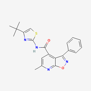 N-[4-(TERT-BUTYL)-1,3-THIAZOL-2-YL]-6-METHYL-3-PHENYLISOXAZOLO[5,4-B]PYRIDINE-4-CARBOXAMIDE