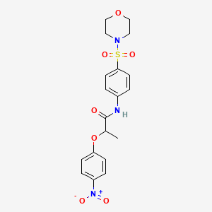 N-[4-(morpholin-4-ylsulfonyl)phenyl]-2-(4-nitrophenoxy)propanamide