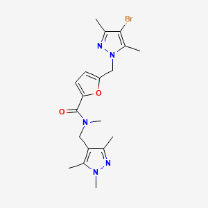 5-[(4-bromo-3,5-dimethyl-1H-pyrazol-1-yl)methyl]-N-methyl-N-[(1,3,5-trimethyl-1H-pyrazol-4-yl)methyl]-2-furamide