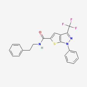 N-PHENETHYL-1-PHENYL-3-(TRIFLUOROMETHYL)-1H-THIENO[2,3-C]PYRAZOLE-5-CARBOXAMIDE