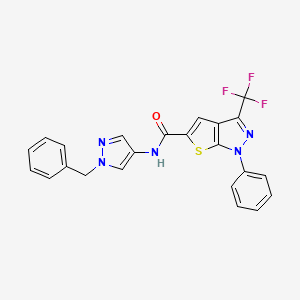 N-(1-benzyl-1H-pyrazol-4-yl)-1-phenyl-3-(trifluoromethyl)-1H-thieno[2,3-c]pyrazole-5-carboxamide