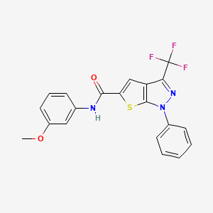 N-(3-methoxyphenyl)-1-phenyl-3-(trifluoromethyl)-1H-thieno[2,3-c]pyrazole-5-carboxamide