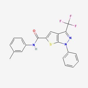 N-(3-methylphenyl)-1-phenyl-3-(trifluoromethyl)-1H-thieno[2,3-c]pyrazole-5-carboxamide