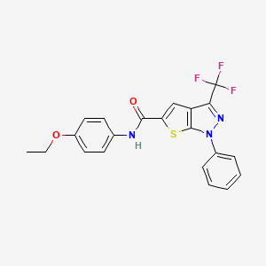 N-(4-ethoxyphenyl)-1-phenyl-3-(trifluoromethyl)-1H-thieno[2,3-c]pyrazole-5-carboxamide