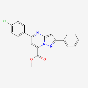 methyl 5-(4-chlorophenyl)-2-phenylpyrazolo[1,5-a]pyrimidine-7-carboxylate