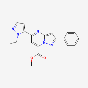 methyl 5-(1-ethyl-1H-pyrazol-5-yl)-2-phenylpyrazolo[1,5-a]pyrimidine-7-carboxylate