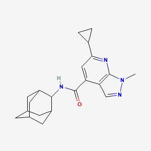 molecular formula C21H26N4O B4355267 N-(2-ADAMANTYL)-6-CYCLOPROPYL-1-METHYL-1H-PYRAZOLO[3,4-B]PYRIDINE-4-CARBOXAMIDE 