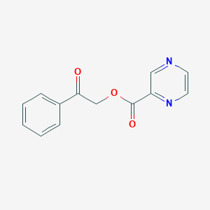 molecular formula C13H10N2O3 B435527 Phenacyl pyrazine-2-carboxylate CAS No. 352672-48-1