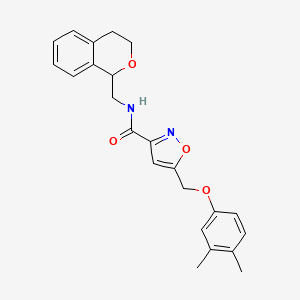 N-(3,4-dihydro-1H-isochromen-1-ylmethyl)-5-[(3,4-dimethylphenoxy)methyl]-3-isoxazolecarboxamide