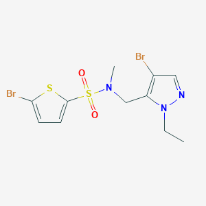 5-bromo-N-[(4-bromo-1-ethyl-1H-pyrazol-5-yl)methyl]-N-methyl-2-thiophenesulfonamide