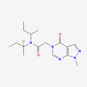 molecular formula C16H25N5O2 B4355371 N~1~,N~1~-DI(SEC-BUTYL)-2-(1-METHYL-4-OXO-1,4-DIHYDRO-5H-PYRAZOLO[3,4-D]PYRIMIDIN-5-YL)ACETAMIDE 