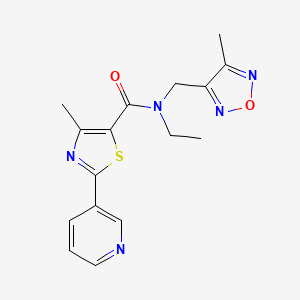 N-ethyl-4-methyl-N-[(4-methyl-1,2,5-oxadiazol-3-yl)methyl]-2-(3-pyridinyl)-1,3-thiazole-5-carboxamide