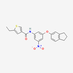 N-[3-(2,3-dihydro-1H-inden-5-yloxy)-5-nitrophenyl]-5-ethyl-3-thiophenecarboxamide