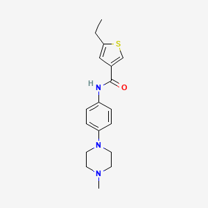 molecular formula C18H23N3OS B4355408 5-ETHYL-N-[4-(4-METHYLPIPERAZINO)PHENYL]-3-THIOPHENECARBOXAMIDE 