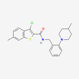 3-CHLORO-6-METHYL-N-[2-(4-METHYLPIPERIDINO)BENZYL]-1-BENZOTHIOPHENE-2-CARBOXAMIDE