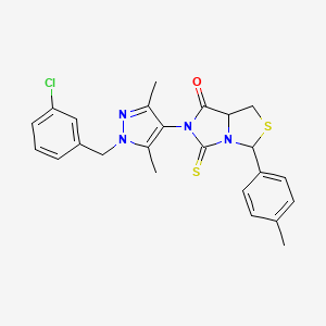 6-[1-(3-chlorobenzyl)-3,5-dimethyl-1H-pyrazol-4-yl]-3-(4-methylphenyl)-5-thioxotetrahydro-7H-imidazo[1,5-c][1,3]thiazol-7-one