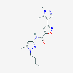 N-(1-butyl-5-methyl-1H-pyrazol-3-yl)-3-(1,5-dimethyl-1H-pyrazol-4-yl)-5-isoxazolecarboxamide