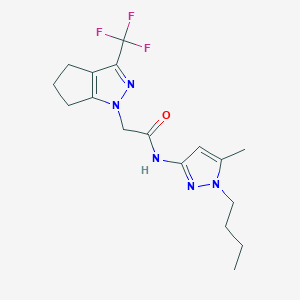 N-(1-BUTYL-5-METHYL-1H-PYRAZOL-3-YL)-2-[3-(TRIFLUOROMETHYL)-1H,4H,5H,6H-CYCLOPENTA[C]PYRAZOL-1-YL]ACETAMIDE