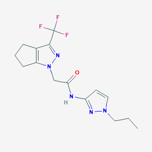 N-(1-propyl-1H-pyrazol-3-yl)-2-[3-(trifluoromethyl)-5,6-dihydrocyclopenta[c]pyrazol-1(4H)-yl]acetamide