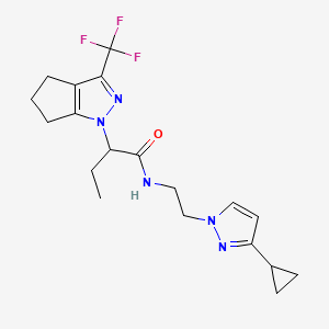 N-[2-(3-cyclopropyl-1H-pyrazol-1-yl)ethyl]-2-[3-(trifluoromethyl)-5,6-dihydrocyclopenta[c]pyrazol-1(4H)-yl]butanamide