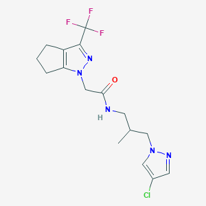 N-[3-(4-chloro-1H-pyrazol-1-yl)-2-methylpropyl]-2-[3-(trifluoromethyl)-5,6-dihydrocyclopenta[c]pyrazol-1(4H)-yl]acetamide