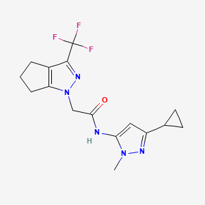 N-(3-cyclopropyl-1-methyl-1H-pyrazol-5-yl)-2-[3-(trifluoromethyl)-5,6-dihydrocyclopenta[c]pyrazol-1(4H)-yl]acetamide