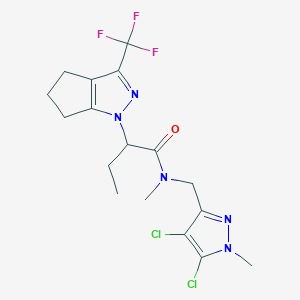 N~1~-[(4,5-DICHLORO-1-METHYL-1H-PYRAZOL-3-YL)METHYL]-N~1~-METHYL-2-[3-(TRIFLUOROMETHYL)-5,6-DIHYDROCYCLOPENTA[C]PYRAZOL-1(4H)-YL]BUTANAMIDE