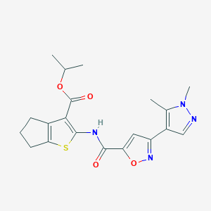 isopropyl 2-({[3-(1,5-dimethyl-1H-pyrazol-4-yl)-5-isoxazolyl]carbonyl}amino)-5,6-dihydro-4H-cyclopenta[b]thiophene-3-carboxylate