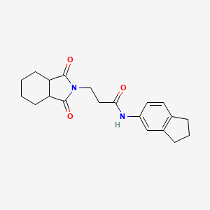 N~1~-(2,3-DIHYDRO-1H-INDEN-5-YL)-3-(1,3-DIOXOOCTAHYDRO-2H-ISOINDOL-2-YL)PROPANAMIDE