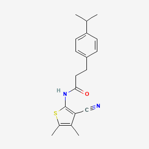 N-(3-cyano-4,5-dimethyl-2-thienyl)-3-(4-isopropylphenyl)propanamide