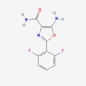 molecular formula C10H7F2N3O2 B4355622 5-amino-2-(2,6-difluorophenyl)-1,3-oxazole-4-carboxamide 