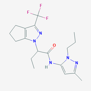 N-(3-methyl-1-propyl-1H-pyrazol-5-yl)-2-[3-(trifluoromethyl)-5,6-dihydrocyclopenta[c]pyrazol-1(4H)-yl]butanamide