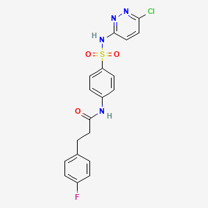 N-(4-{[(6-chloro-3-pyridazinyl)amino]sulfonyl}phenyl)-3-(4-fluorophenyl)propanamide