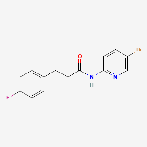 molecular formula C14H12BrFN2O B4355638 N-(5-BROMO-2-PYRIDYL)-3-(4-FLUOROPHENYL)PROPANAMIDE 