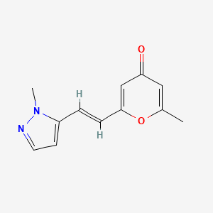 2-methyl-6-[2-(1-methyl-1H-pyrazol-5-yl)vinyl]-4H-pyran-4-one