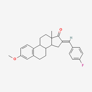 molecular formula C26H27FO2 B4355671 16-[(E)-1-(4-FLUOROPHENYL)METHYLIDENE]-3-METHOXY-13-METHYL-6,7,8,9,11,12,13,14,15,16-DECAHYDRO-17H-CYCLOPENTA[A]PHENANTHREN-17-ONE 