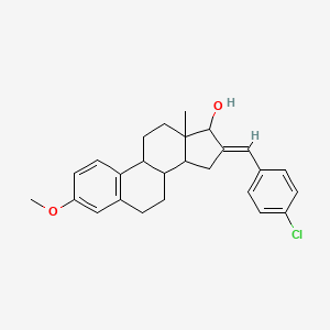 16-[(E)-1-(4-CHLOROPHENYL)METHYLIDENE]-3-METHOXY-13-METHYL-7,8,9,11,12,13,14,15,16,17-DECAHYDRO-6H-CYCLOPENTA[A]PHENANTHREN-17-OL