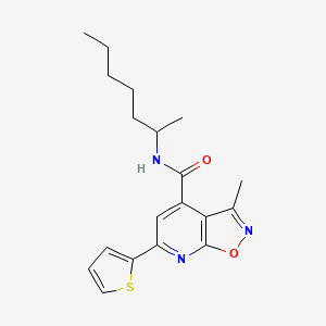 3-METHYL-N~4~-(1-METHYLHEXYL)-6-(2-THIENYL)ISOXAZOLO[5,4-B]PYRIDINE-4-CARBOXAMIDE