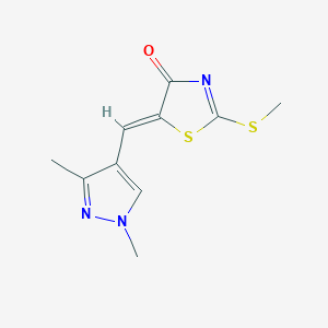 5-[(Z)-1-(1,3-DIMETHYL-1H-PYRAZOL-4-YL)METHYLIDENE]-2-(METHYLSULFANYL)-1,3-THIAZOL-4-ONE