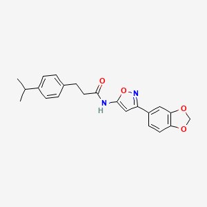 N-[3-(1,3-benzodioxol-5-yl)-5-isoxazolyl]-3-(4-isopropylphenyl)propanamide