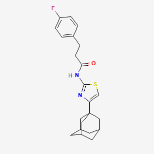 molecular formula C22H25FN2OS B4355725 N-[4-(1-adamantyl)-1,3-thiazol-2-yl]-3-(4-fluorophenyl)propanamide CAS No. 938000-14-7