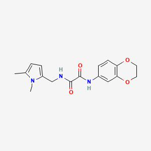 molecular formula C17H19N3O4 B4355729 N-(2,3-DIHYDRO-1,4-BENZODIOXIN-6-YL)-N-[(1,5-DIMETHYL-1H-PYRROL-2-YL)METHYL]ETHANEDIAMIDE 