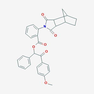molecular formula C31H27NO6 B435576 2-(4-methoxyphenyl)-2-oxo-1-phenylethyl 2-(1,3-dioxooctahydro-2H-4,7-methanoisoindol-2-yl)benzoate CAS No. 488730-39-8