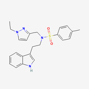 N-[(1-ETHYL-1H-PYRAZOL-3-YL)METHYL]-N-[2-(1H-INDOL-3-YL)ETHYL]-4-METHYL-1-BENZENESULFONAMIDE