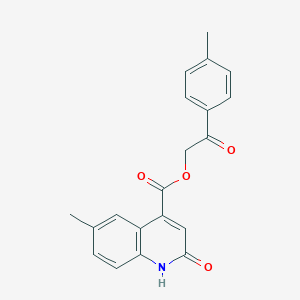 molecular formula C20H17NO4 B435579 2-(4-Methylphenyl)-2-oxoethyl 2-hydroxy-6-methyl-4-quinolinecarboxylate CAS No. 355394-19-3