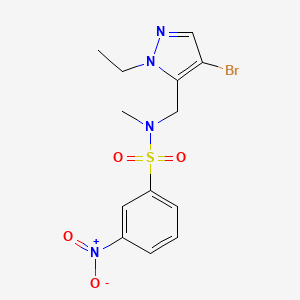 N-[(4-BROMO-1-ETHYL-1H-PYRAZOL-5-YL)METHYL]-N-METHYL-3-NITRO-1-BENZENESULFONAMIDE