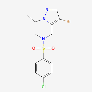 N-[(4-BROMO-1-ETHYL-1H-PYRAZOL-5-YL)METHYL]-4-CHLORO-N-METHYL-1-BENZENESULFONAMIDE