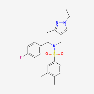 N-[(1-ETHYL-3-METHYL-1H-PYRAZOL-4-YL)METHYL]-N-(4-FLUOROBENZYL)-3,4-DIMETHYL-1-BENZENESULFONAMIDE